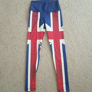 Om Shanti Union Jack Leggings